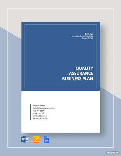 quality assurance business plan template