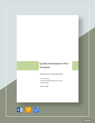 quality development plan template