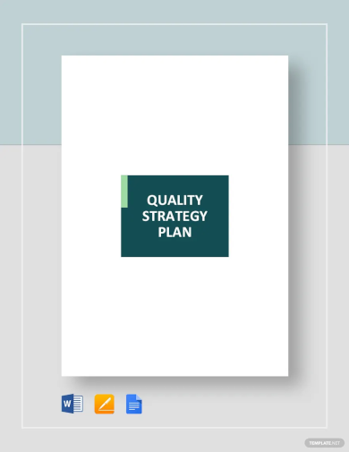 quality strategy plan template