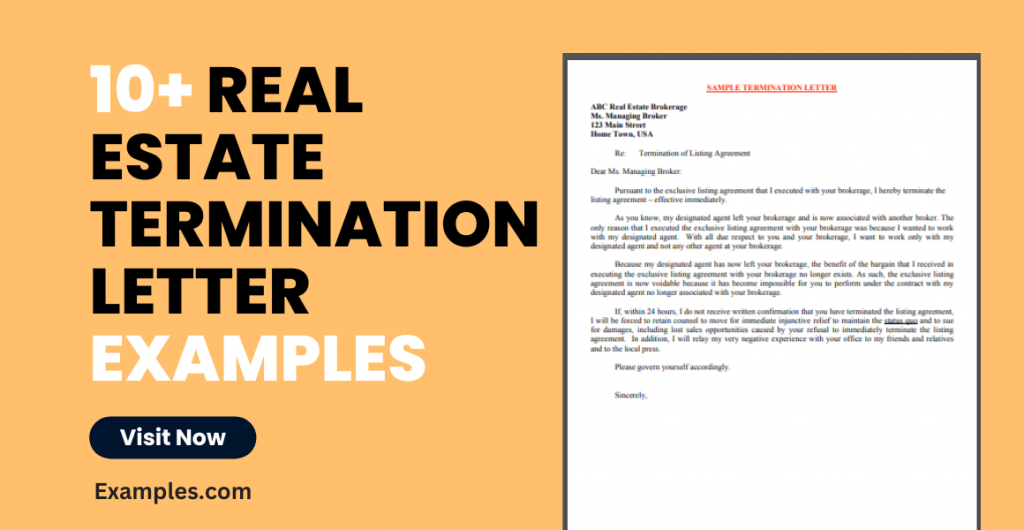 Real Estate Termination Letter Examples