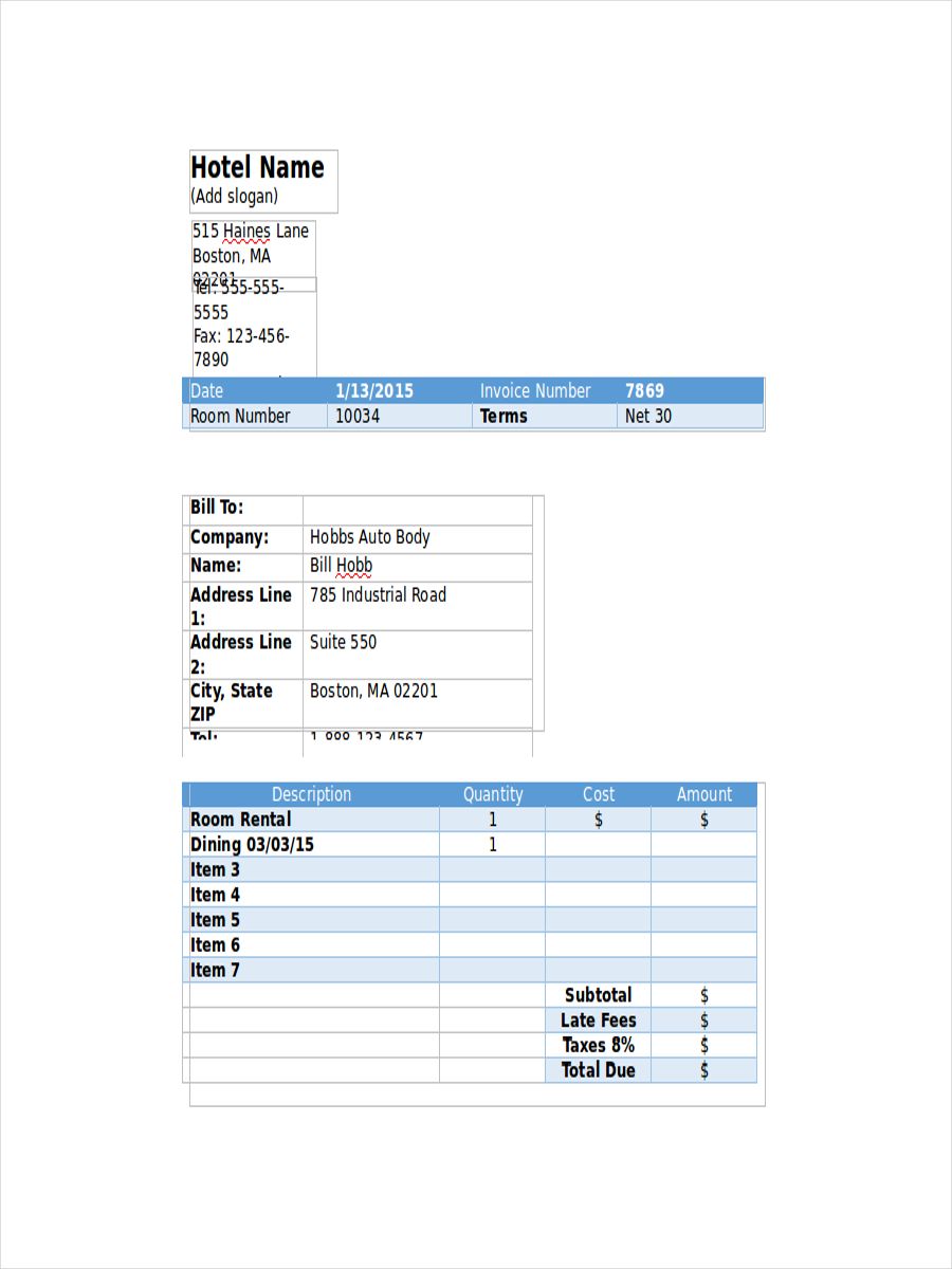 free 10 hotel receipt examples samples in google docs google