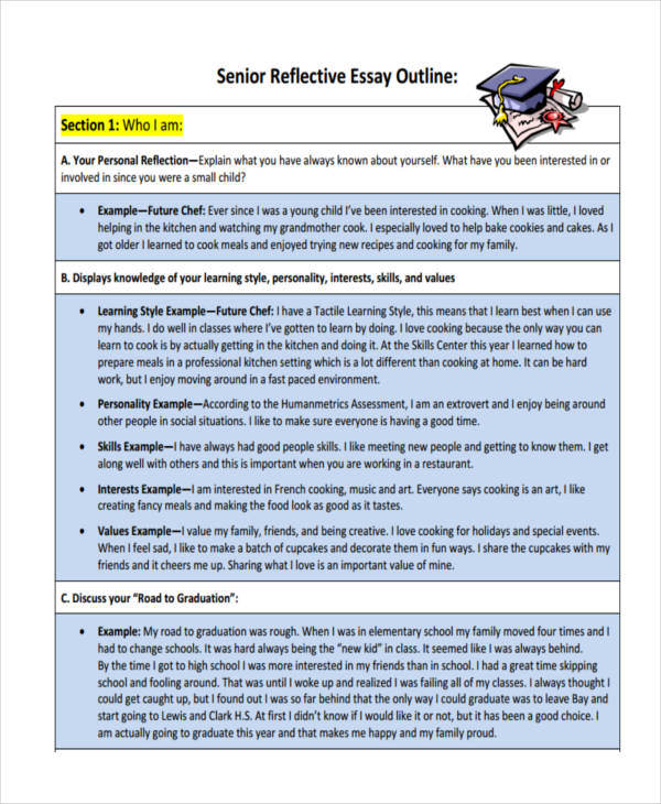 reflective essay format