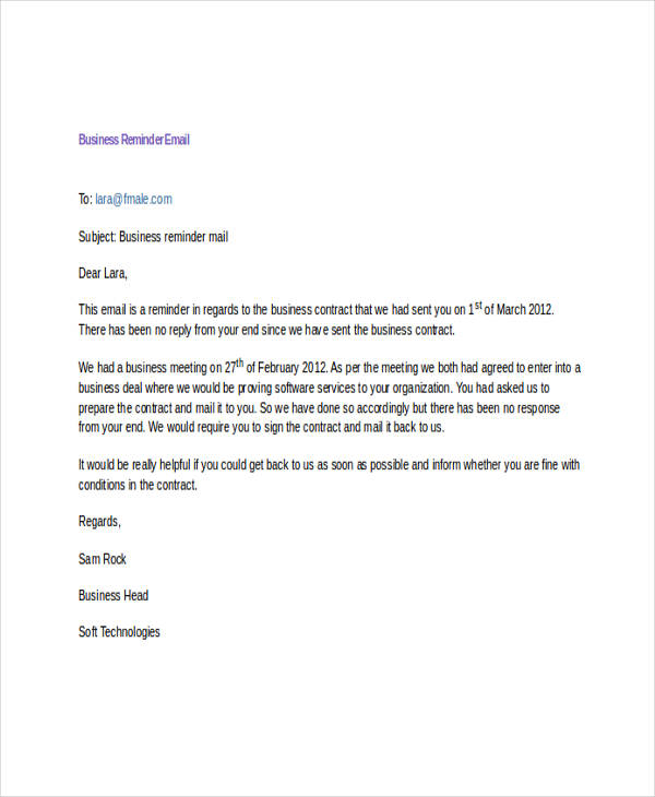 9 Business Email Examples Samples Pdf Doc
