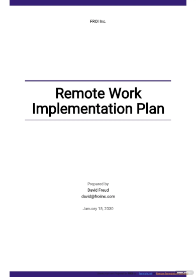 remote work implementation plan template