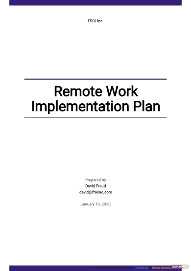 Remote Work Implementation Plan Template