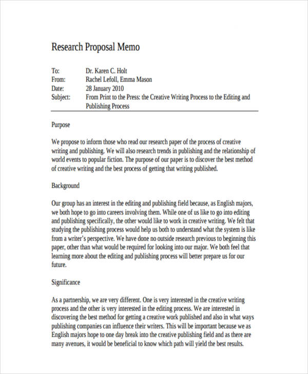 FREE 9+ Research Memo Examples & Samples in PDF | DOC ...