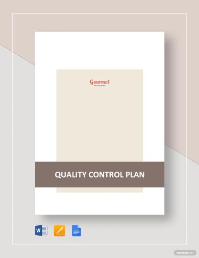 restaurant quality control plan template