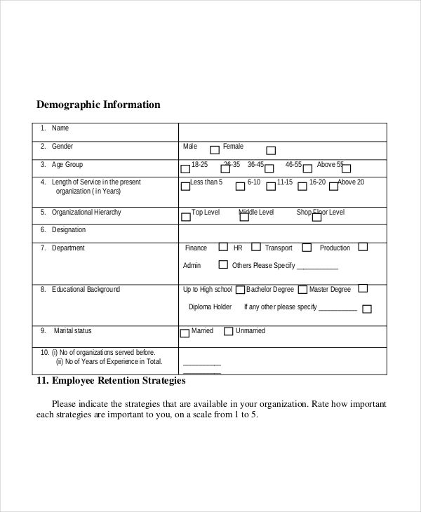 Employee Questionnaire 6+ Examples, Format, How to Answer, Pdf, Tips