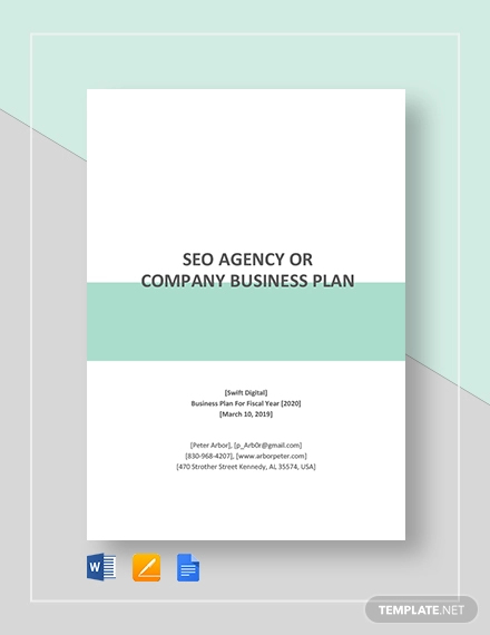seo agency or company business plan template