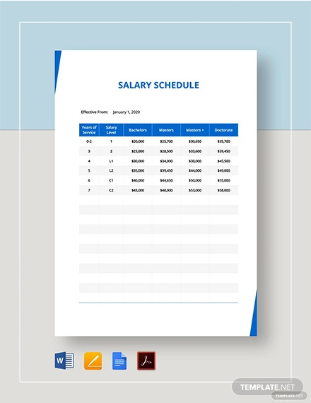 Salary Schedule Template