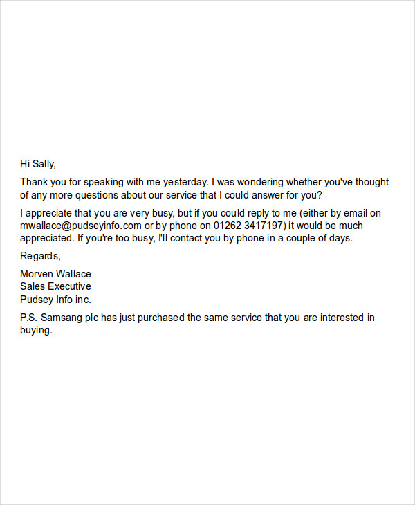 follow up email after interview sample