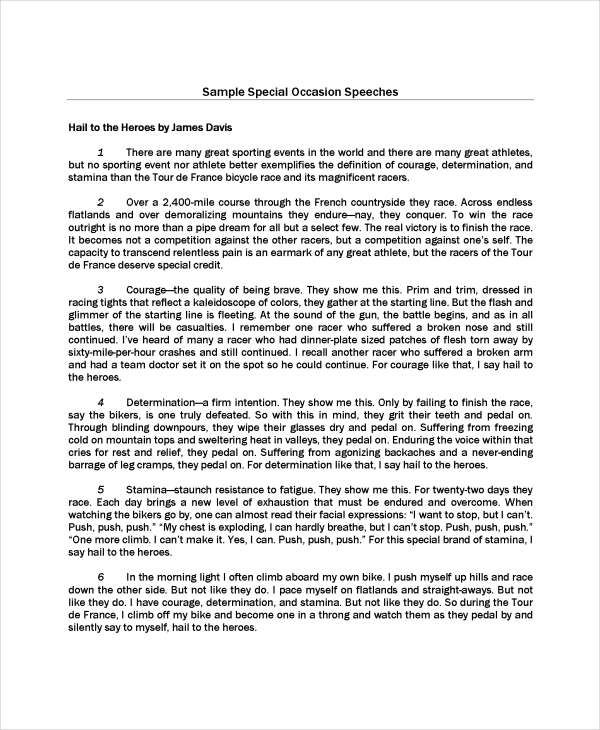 Special Occasion Speech - 7+ Examples, Format, How to Give, PDF, Tips