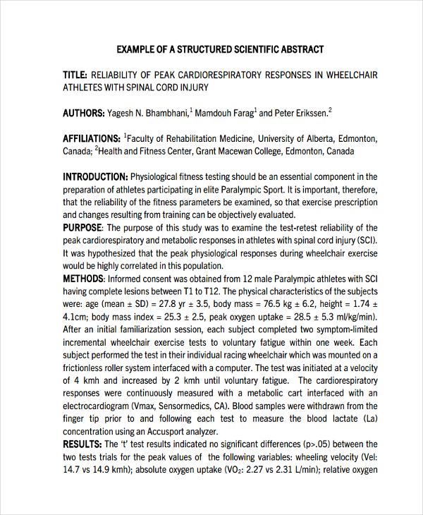 scientific abstract for thesis