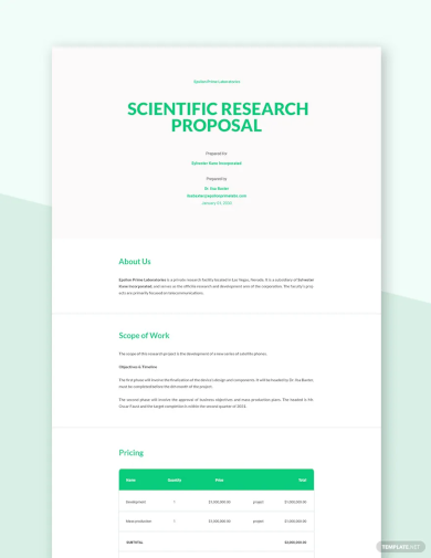 scientific research proposal