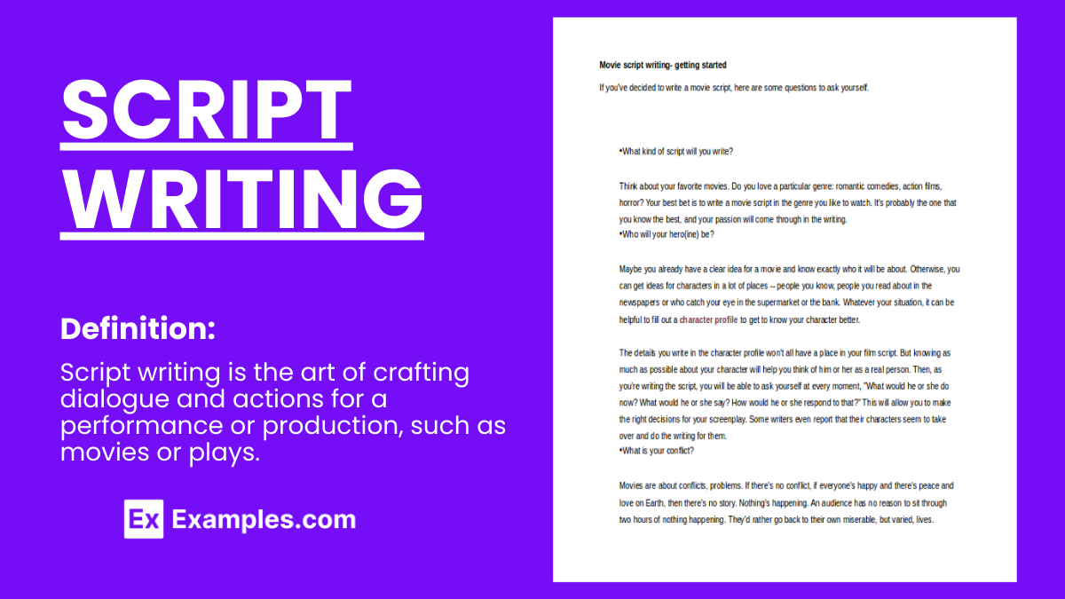 script creative writing examples