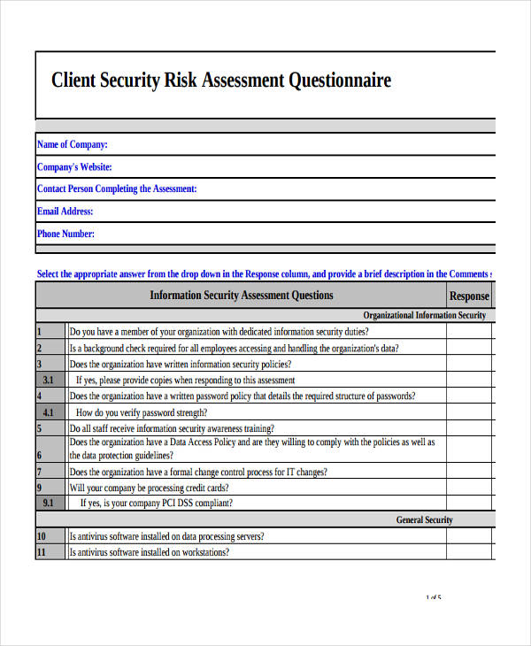 security questionnaire1