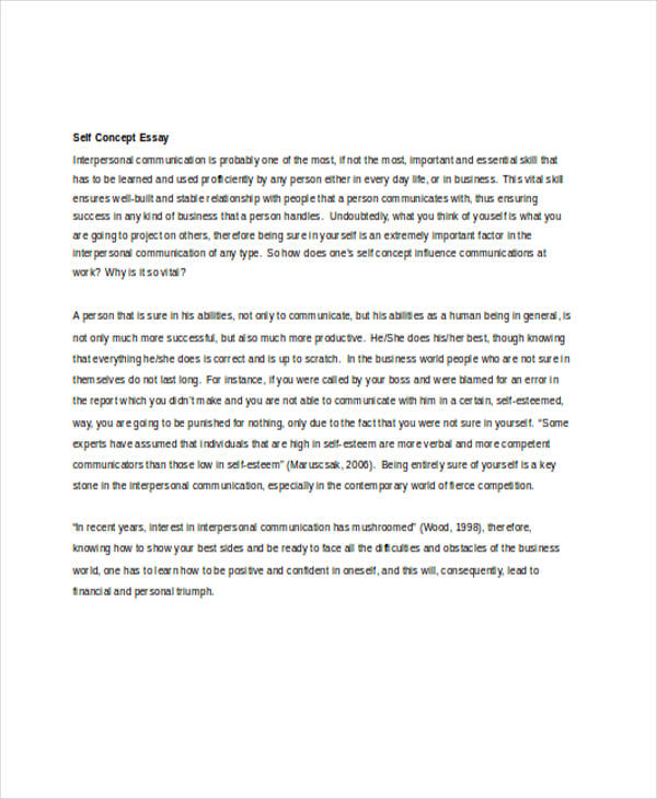 self concept essay introduction