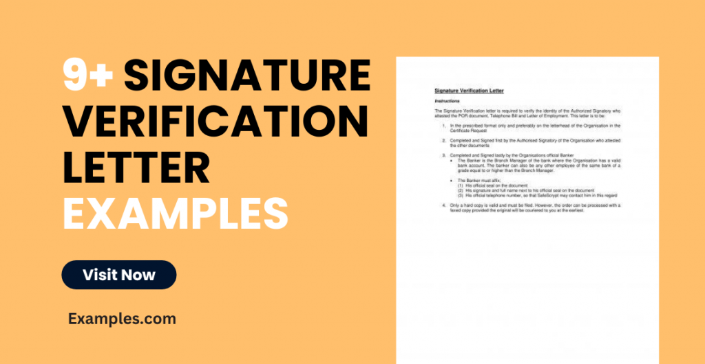 Signature Verification Letter Examples