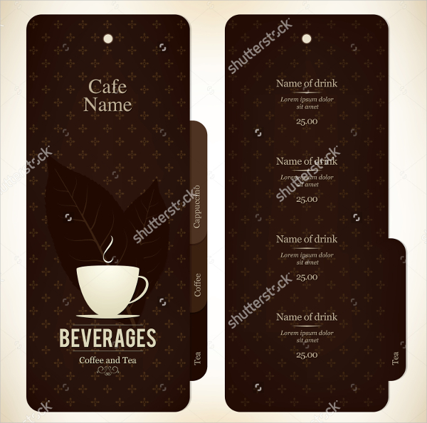 Cafe Menu Examples 9 Examples