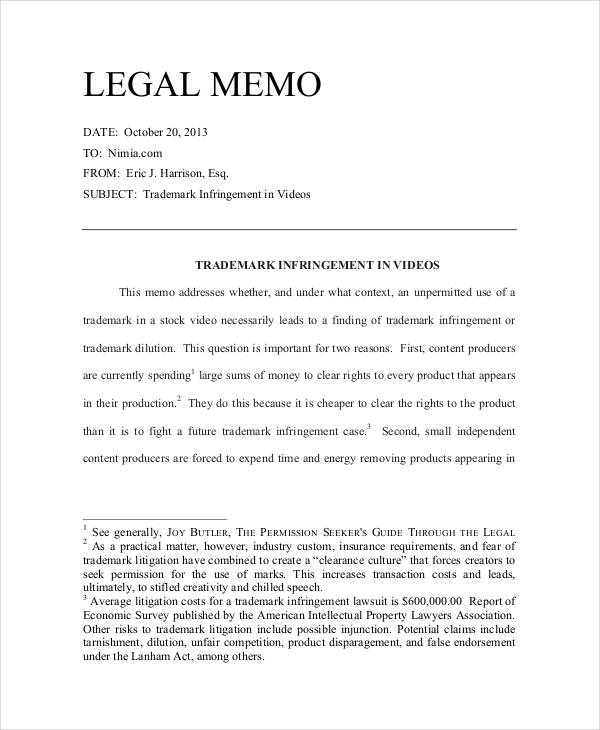 Legal Memo 16+ Examples, Format, How to Write, Pdf