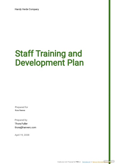 simple staff training and development plan template