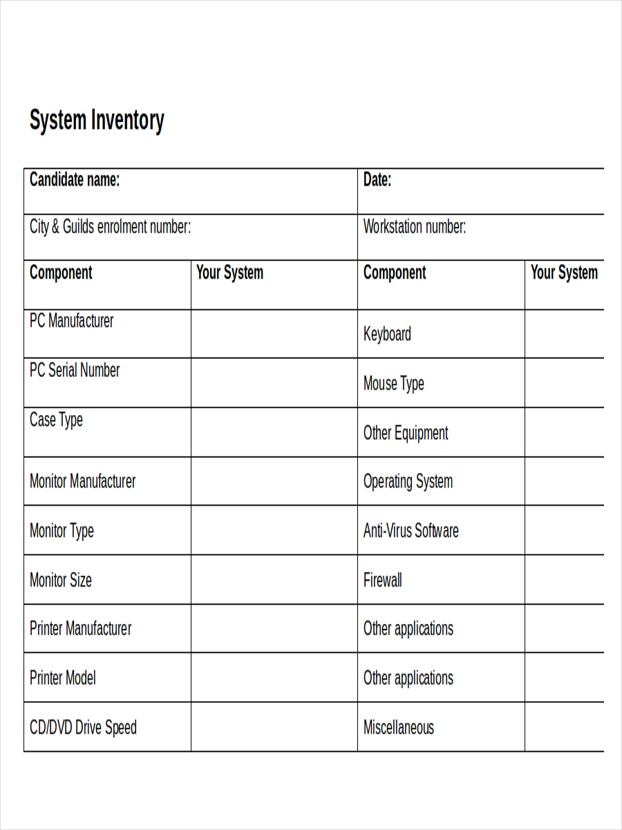 Simple System Inventory