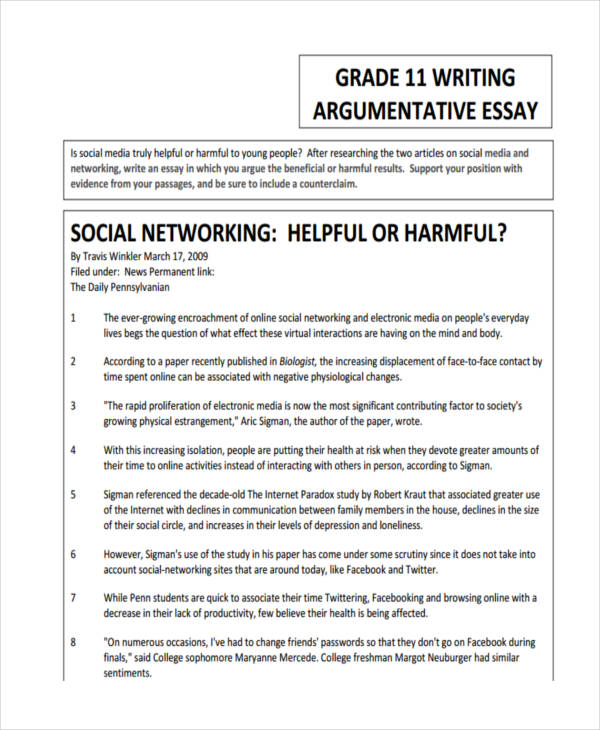 argumentative essay on technology and social media