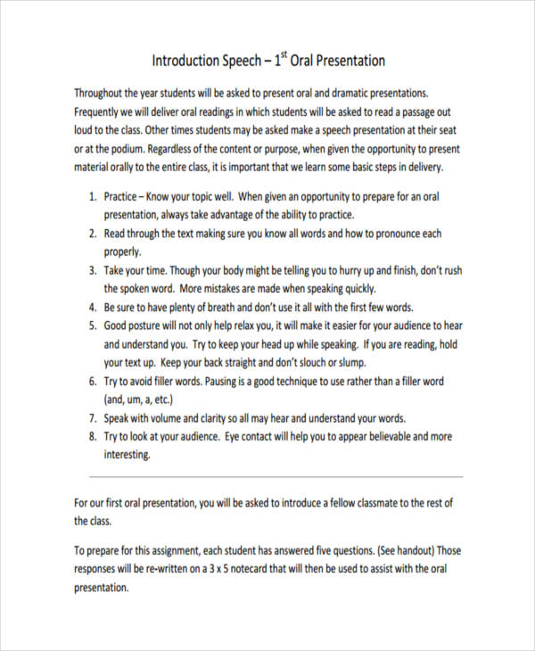 written speech pdf