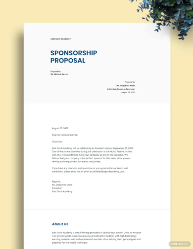 Sponsorship Proposal Template1