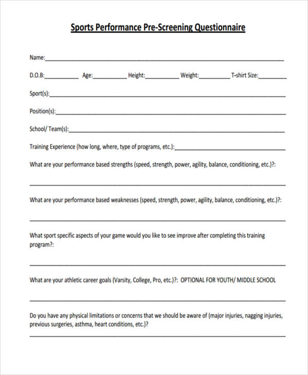 Questionnaire 58+ Examples, Format, Pdf Examples