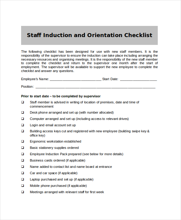Checklist Examples - 79+ in DOC | Examples