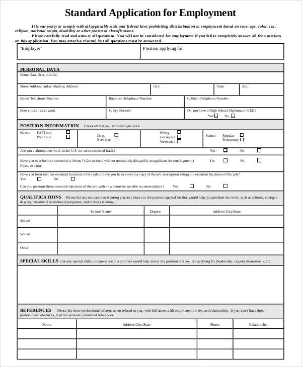 Job Application Form Template Word Awesome Template School Application 