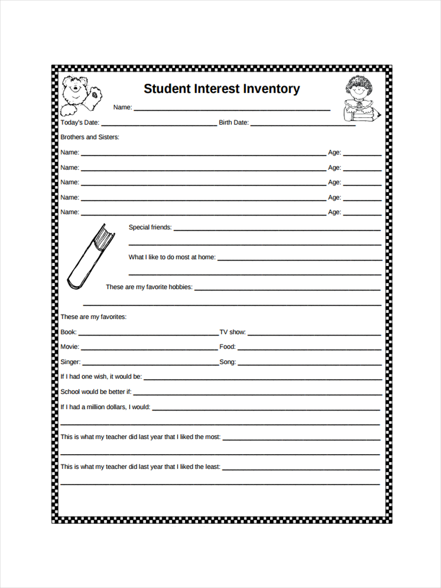 student interest inventory example1