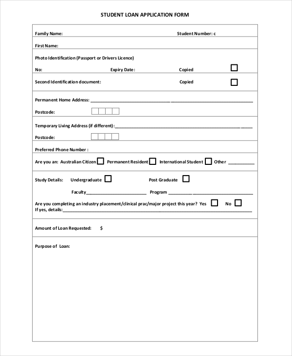 FREE 11+ Loan Application Examples  Samples in PDF  Examples