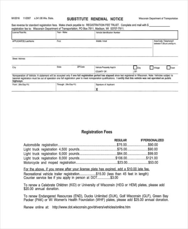 Renewal Notice 8+ Examples, Format, Pdf Examples