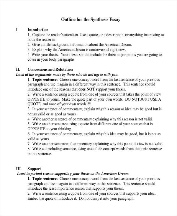 sample synthesis essay