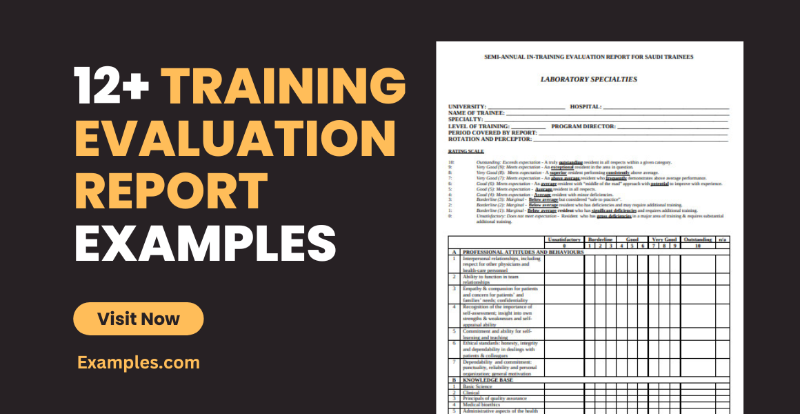 Training Evaluation Report Examples