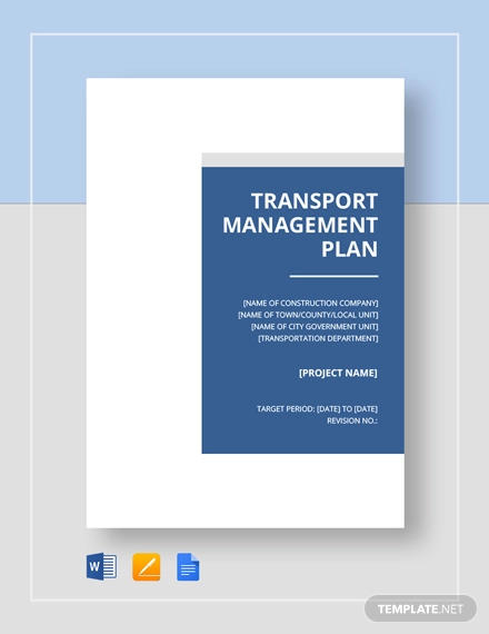 Transport Management Plan - 11+ Examples, Format, Pdf