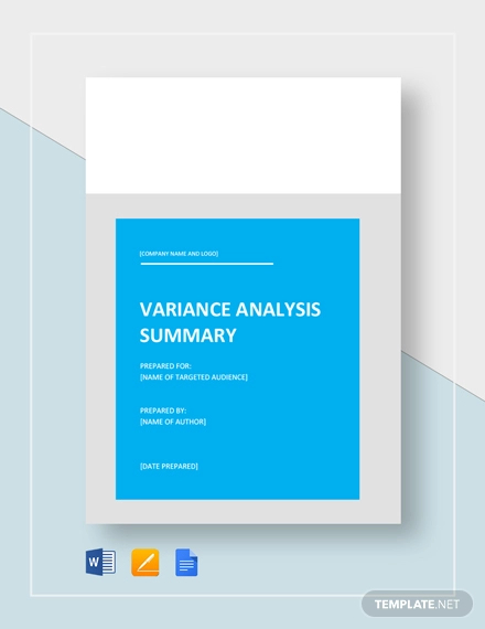 variance analysis template