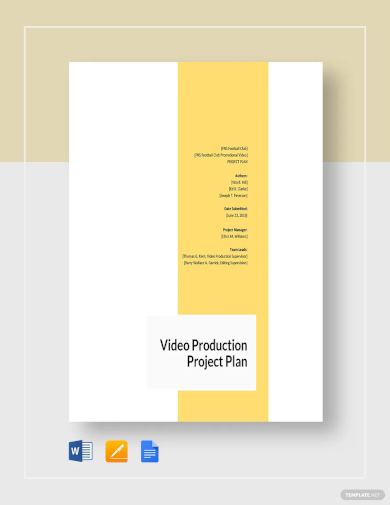 video production project plan template