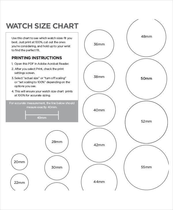 watch size