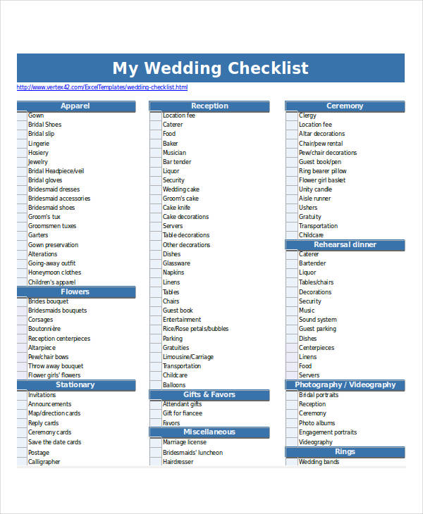 Checklist Examples 20 In Excel Doc Examples Hot Sex Picture 0279