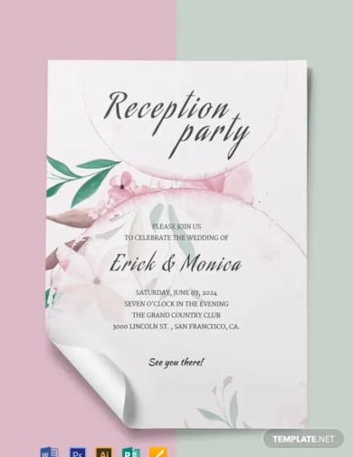 wedding reception program template