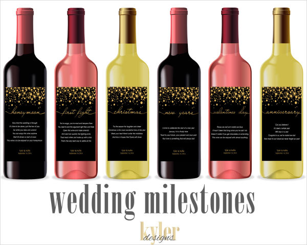 wedding wine label
