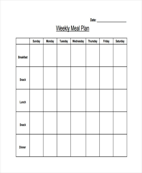 FREE 9+ Meal Plan Examples & Samples in PDF | Google Docs | Word