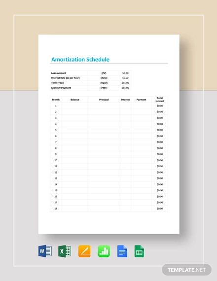 amortization schedule