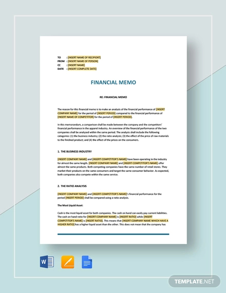 Simple Tax Filing Memo Example Financial Memo - 11+ Examples, Format, Pdf | Examples