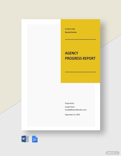 agency progress report template