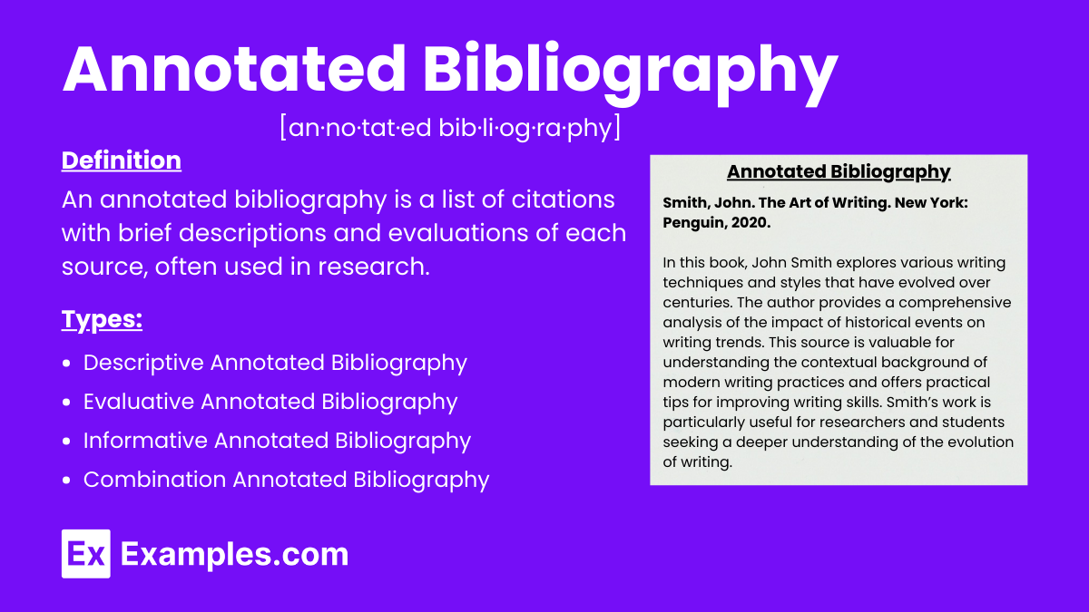 example of annotated bibliography assignment