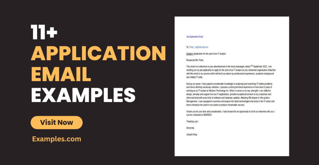 Application Email Examples